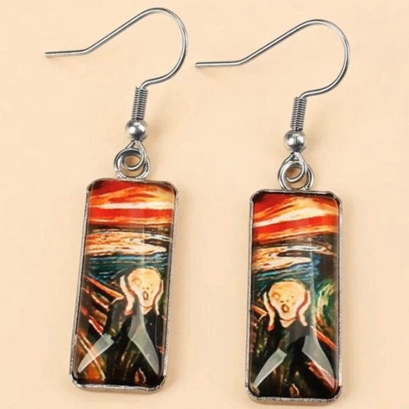 Jewelry - 🦋 3/$24 The Scream earrings (famous painting by Edvard Munch) / NWOT